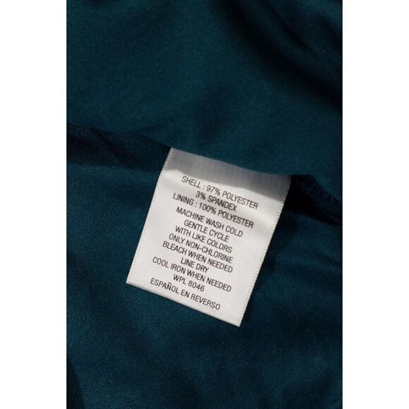 Charter Club Woman~Plus Size 0X~Teal Tiered-Sleeve Lace Deep Pine Blouse NWT$89 - Picture 5 of 9